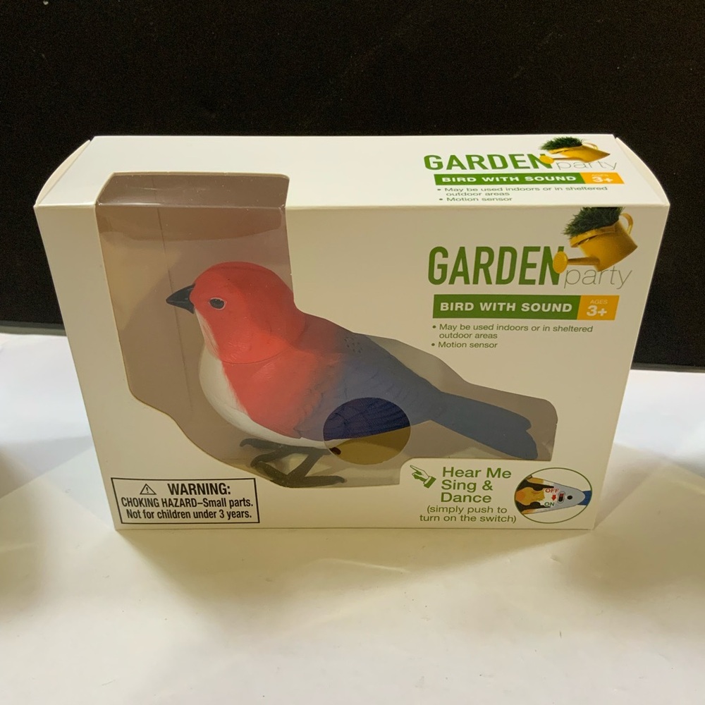 Vintage Garden Party Bird with Sound Red and Blue #58